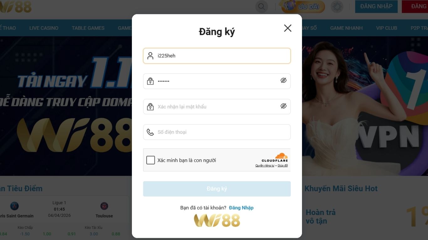 Hướng dẫn đăng ký WI88 chính xác Hướng dẫn đăng ký WI88 chính xác